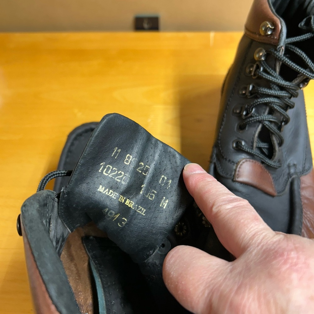 Frye Black and Brown Leather Trekking‎ Lace-Up Boots - Picture 5 of 6